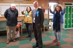 Darryl Preston with some of his key team members (Chris Philips, Debbie Clark (agent) and Lina Pacheco) after winning the 2021 PCC election for Cambridgeshire and Peterborough.